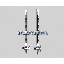 Borucam | Büret - Şeffaf - Şelbah Çizgili - Cam Musluklu - 10ml - A sınıfı