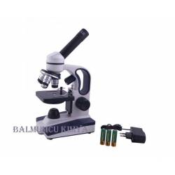 BMS 037 LED 400x Monoküler Öğrenci Mikroskobu - Two microscope types in ONE